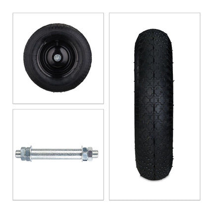 Wheel for wheelbarrow 4.80 4.00-8 with axle