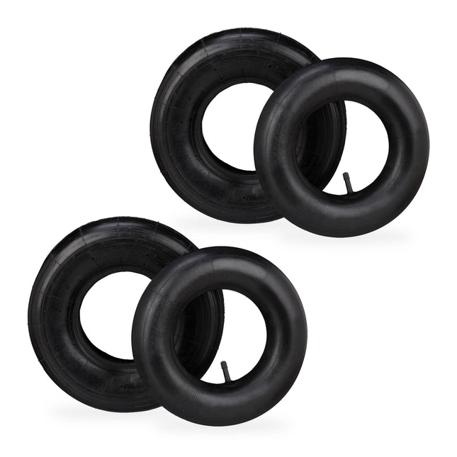 Wheel set for wheelbarrow with tube 4.00-6"
