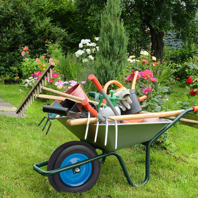 Wheels for wheelbarrow with pneumatic tires 4.00-8 axle