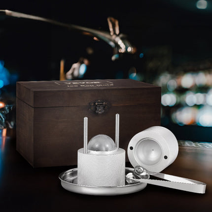 Whiskey Ice Ball Press Kit, 2.4 in Aluminum Sphere Mold