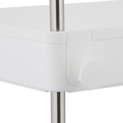 White 4-Tier Rolling Storage Trolley for Kitchen/Bathroom