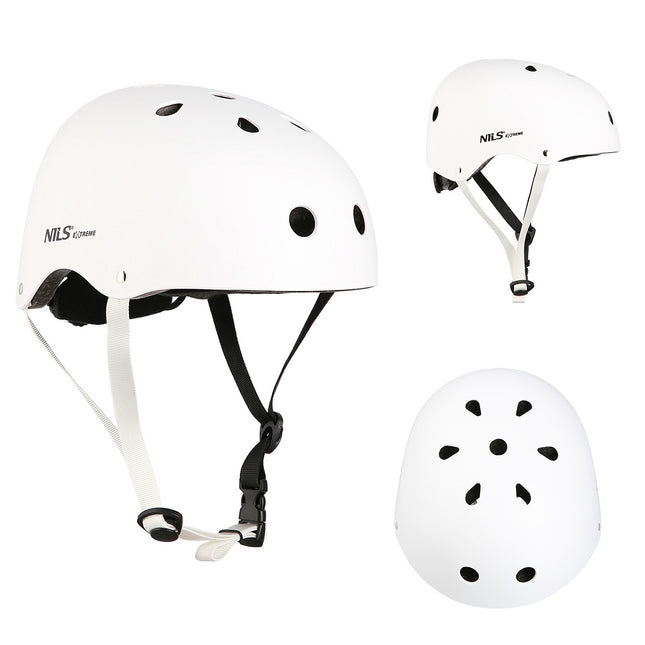 White Bicycle Helmet, Size M (55-58cm)