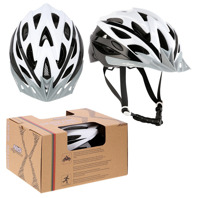 White-Black Size L Helmet, 59-65cm