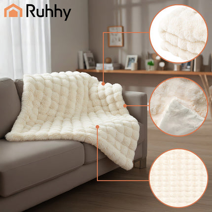White Blanket 160x100 cm – Soft, Durable, Polyester