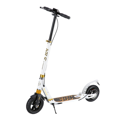 White-Gold Kick Scooter, Adjustable Height