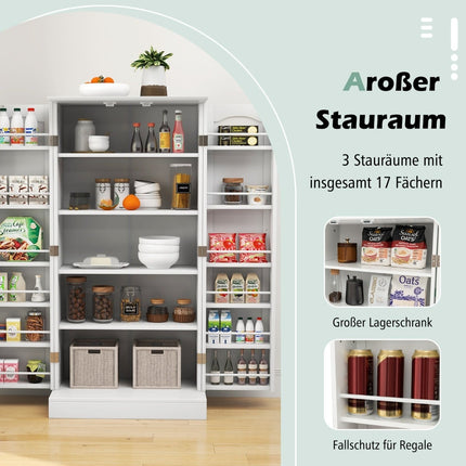 White Kitchen Cabinet with 2 Doors & Adjustable Shelves
