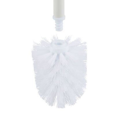 White Metal Toilet Paper Holder and Brush Set