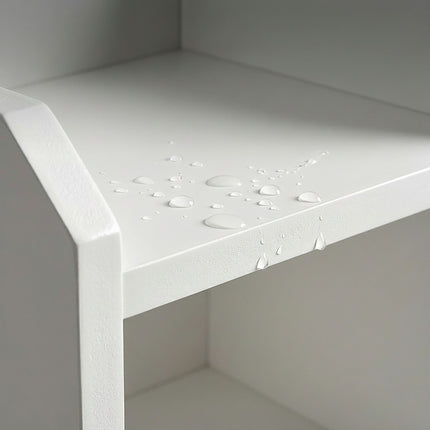 White Narrow Bathroom Cabinet with Adjustable Shelves