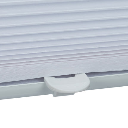 White No-Drill Pleated Blinds, Semi-Transparent
