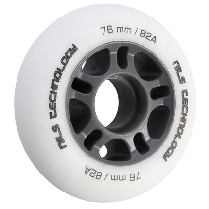 White PU 76x24mm 82A Skate Wheels, Set of 4