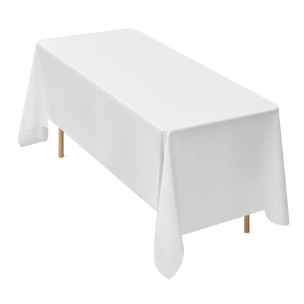 White Polyester Rectangle Tablecloths, 70x120, 6-Pack