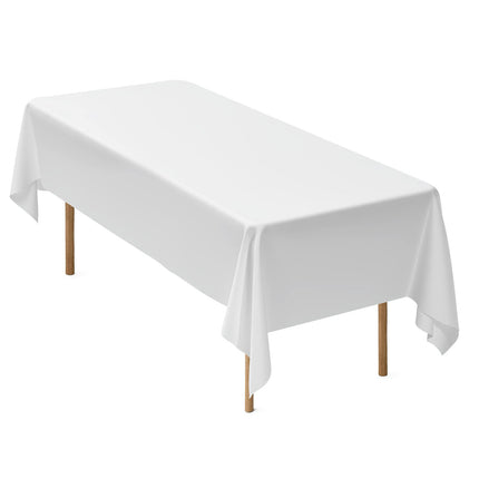 White Rectangular Tablecloths, 10-Pack 60 x 102 in