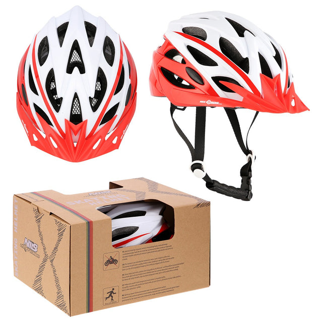 White-Red Helmet, Size S (50-58cm)