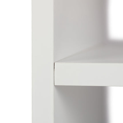 White TV cabinet on wheels