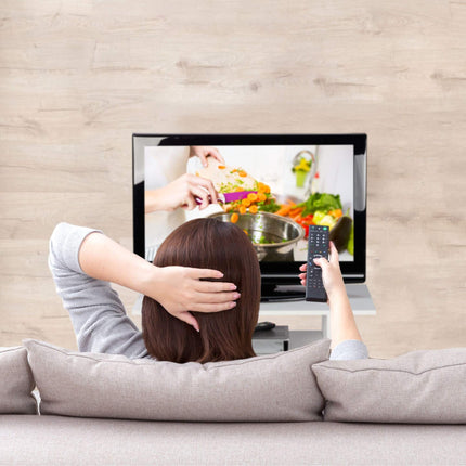 White TV cabinet on wheels