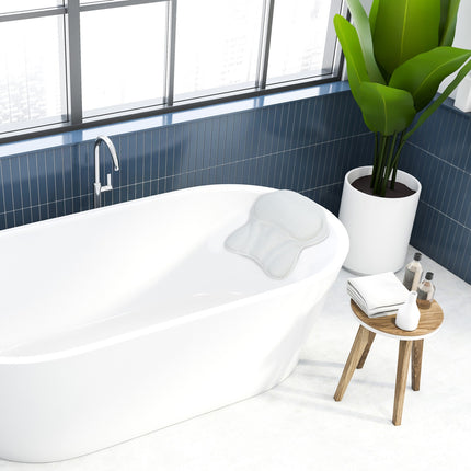 White bath pillow