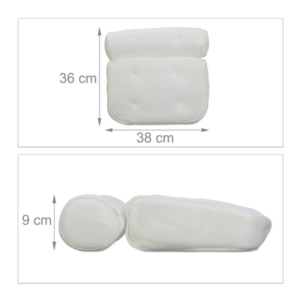 White bath pillow