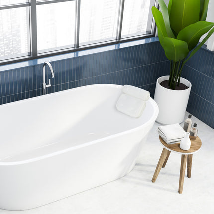White bath pillow