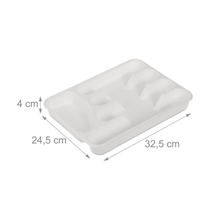 White cutlery tray set of 2