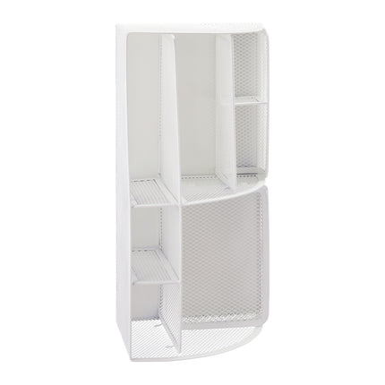White desk storage
