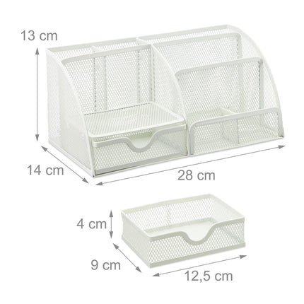 White desk storage