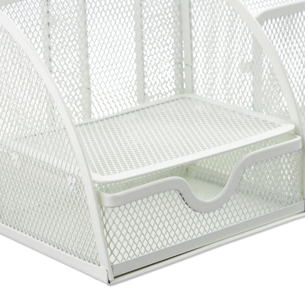 White desk storage