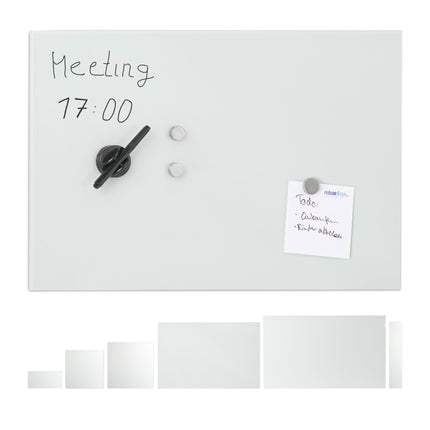 White glass magnetic board