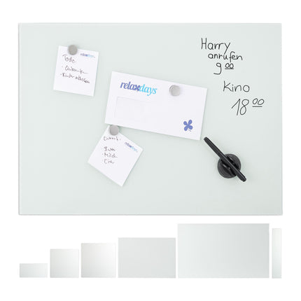 White glass magnetic board