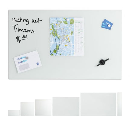 White glass magnetic board