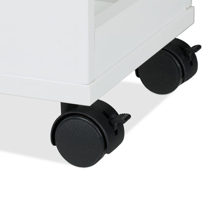 White niche cart with drawers