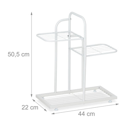 White plant stand 3 levels