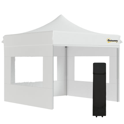 White pop-up garden tent, waterproof, 300 x 300 cm