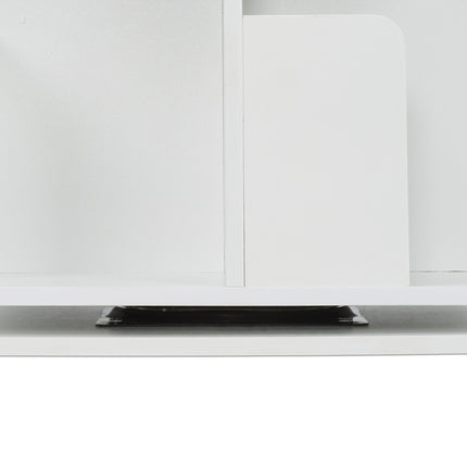 White rotating bookcase