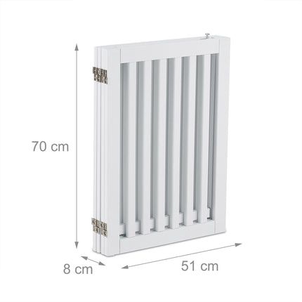 White security gate with door 70 cm