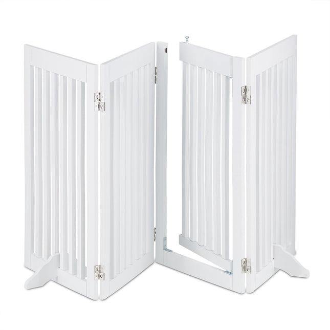 White security gate with door 92 cm