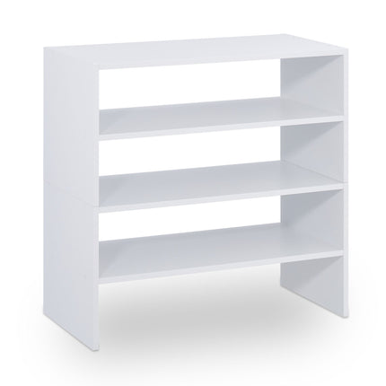 White shoe shelf with 2 shelves