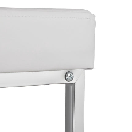 White stool with storage