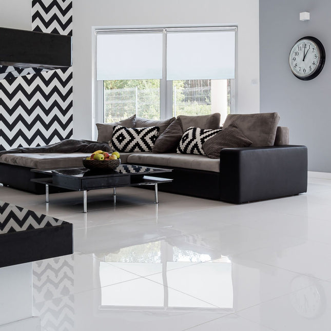 White thermal roller blind 160 cm long