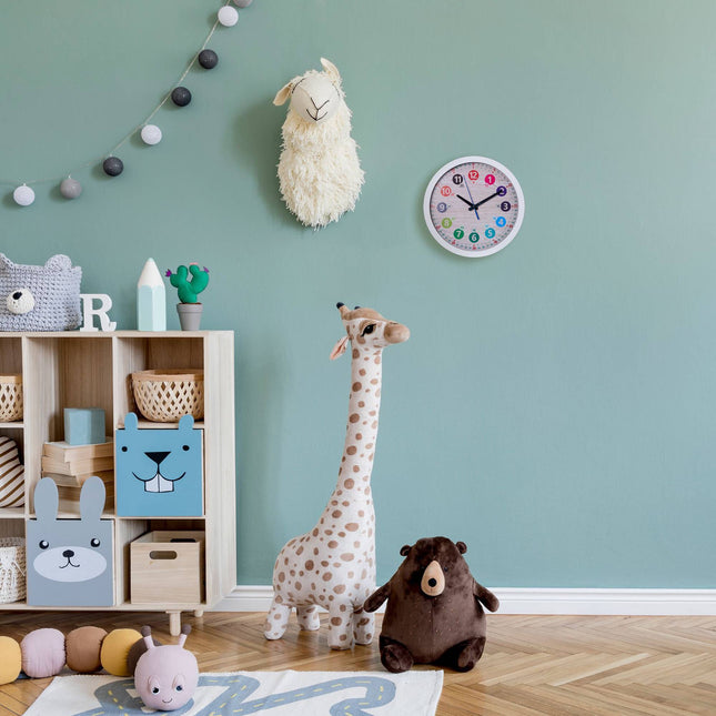 White wall clock for children