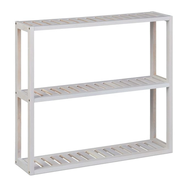 White wall shelf with 3 shelves