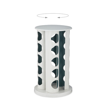 White wooden-look spice carousel