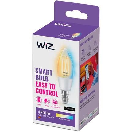 WiFi Smart LED E14 Krone 40W 470lm Filament Warm-cool white