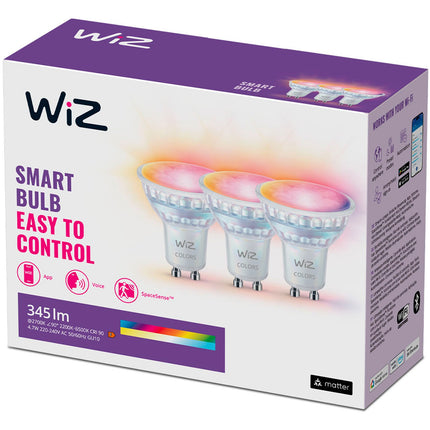 WiFi Smart LED GU10 50W 345lm Color + Warm-cool white 3-pack
