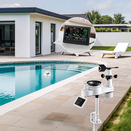 Wi-Fi Weather Station with App, 7.5-Inch Display, Solar Sensor