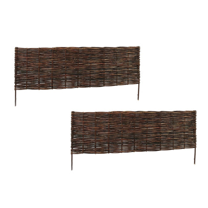 Willow Garden Border Fence, Flexible Bed Edging With Pegs