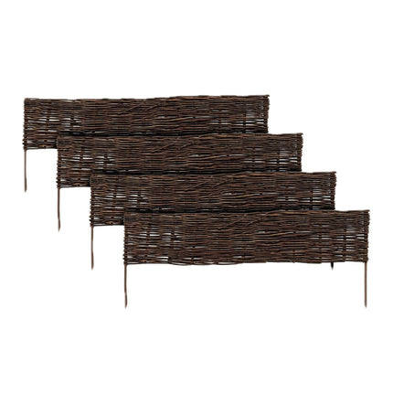 Willow Garden Border – Flexible Wicker Edging, With Pegs