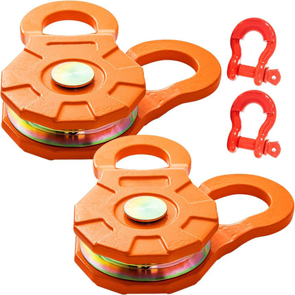Winch Snatch Block Pulley, 25,000 lb WLL, 2-Pack