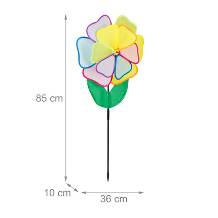 Wind spinner flower multicolored