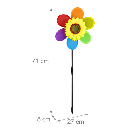 Wind spinner flower set of 2