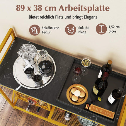 Wine Rack for 21 Bottles with Glass Holder and Tabletop